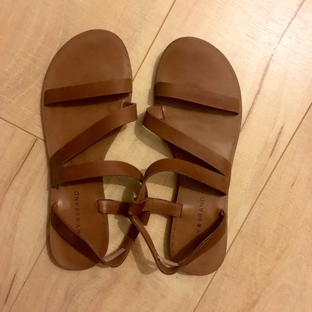 Lucky Brand Brown Strappy Sandals - Size 9.5